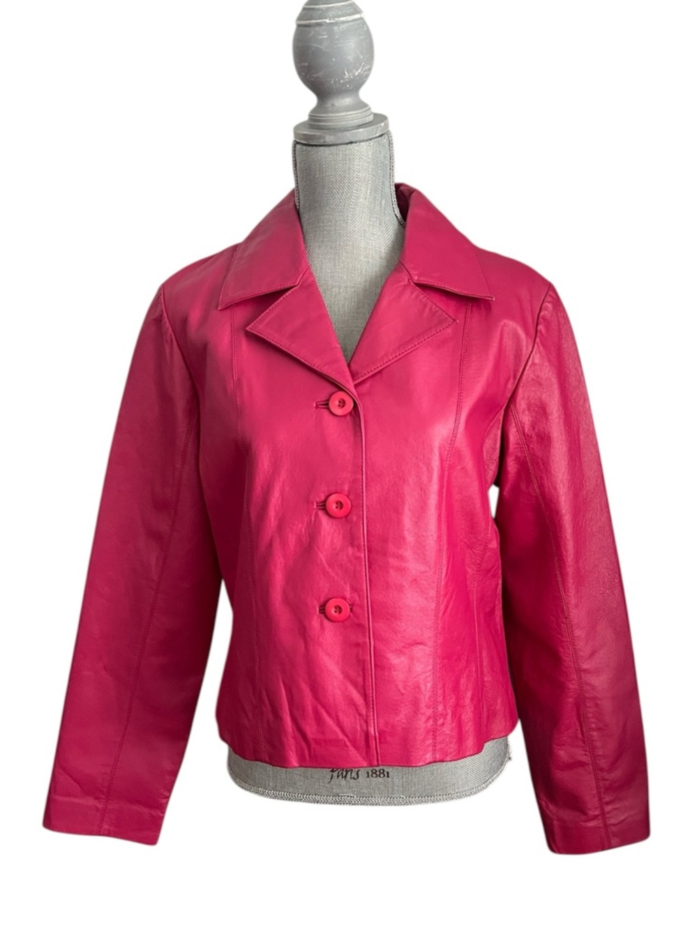 Vintage Wilson’s Leather Pink Fuchsia Jacket Blazer